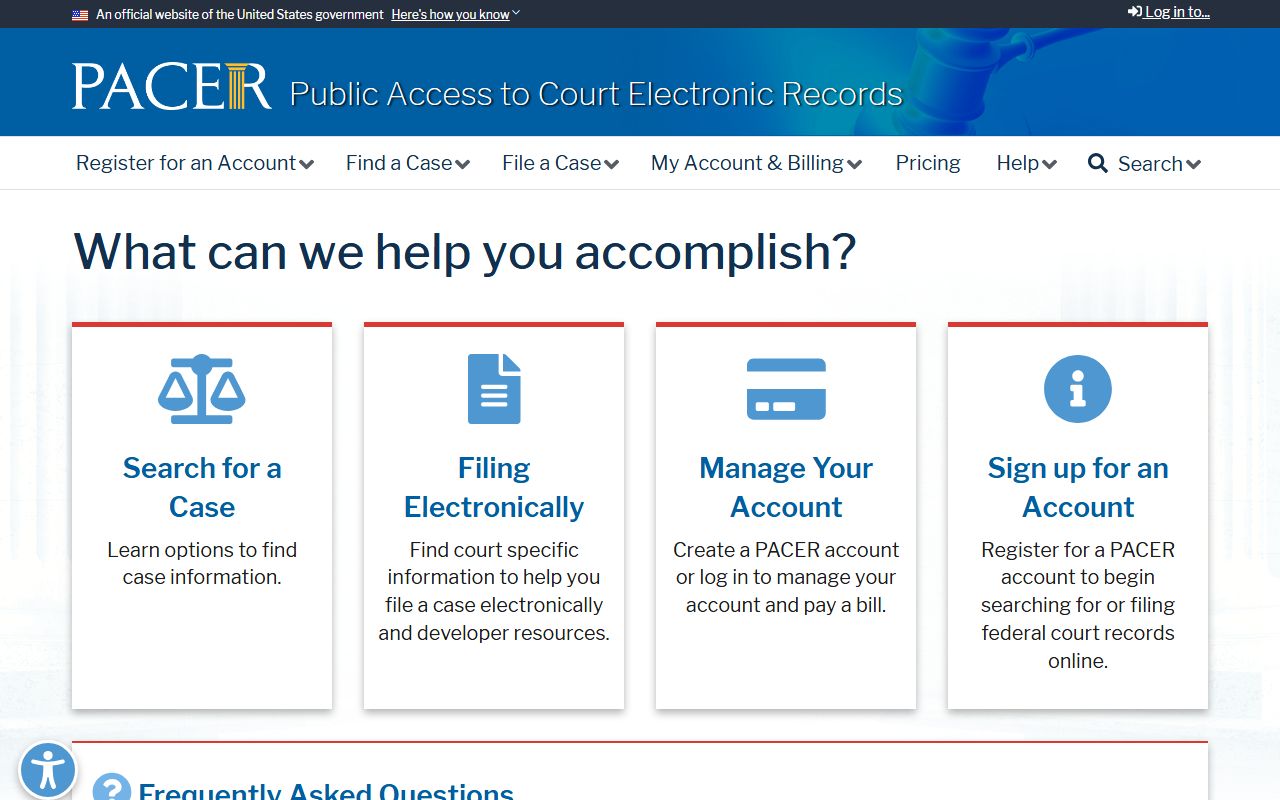 Sullivan County court dockets PACER federal docket access