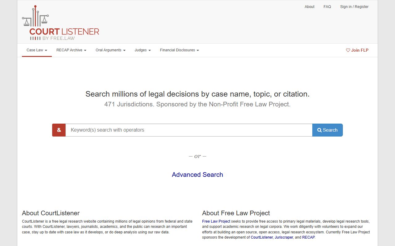 Sullivan County court dockets CourtListener legal opinion access