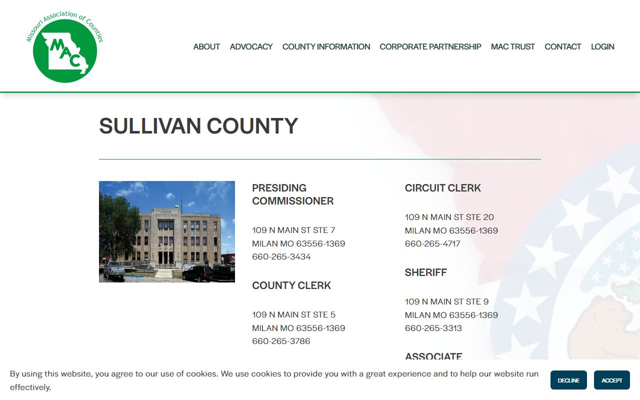 Sullivan County court records courthouse office directory