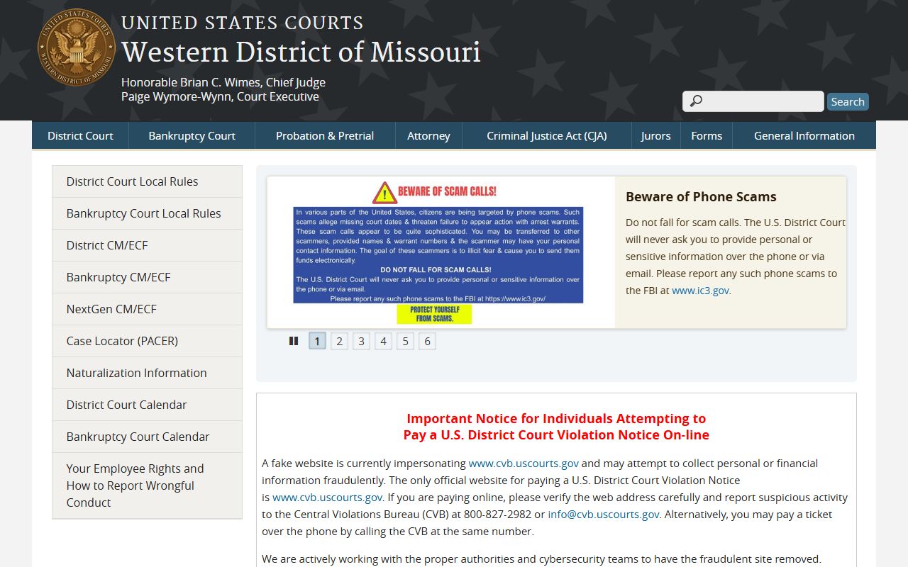 Sullivan County court records Western District of Missouri federal court